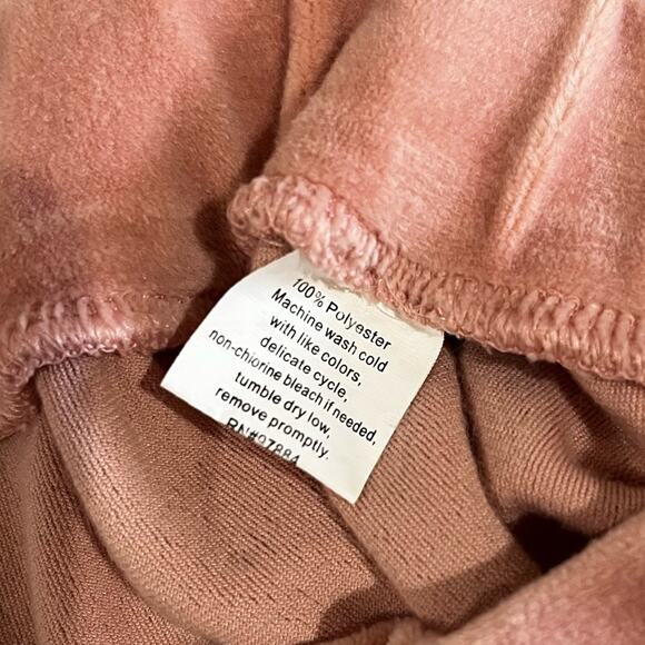 NEW Tart x Nordstrom Velour Drawstring Waist Cuffed Ankle Lounge Joggers Pink M - Picture 10 of 12